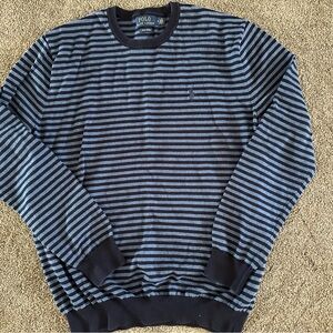 Polo by Ralph Lauren Blue Crewneck Sweater Nautical Stripes